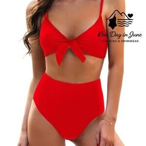 Blooming Jelly Knot Front Bikini Swimsuit Size M